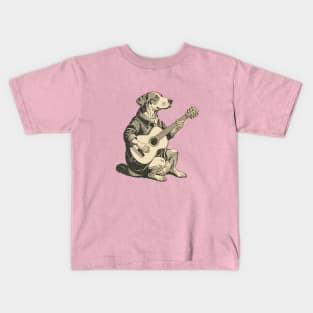 labrador retriever playing guitar Kids T-Shirt